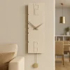 Orologi Da Parete Moderni-Selezionato da Mazzolaluce Crock legno colore lino orologio a pendolo moderno da parete