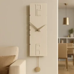 Orologi Da Parete Moderni-Selezionato da Mazzolaluce Crock legno colore lino orologio a pendolo moderno da parete