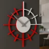 Orologi Da Parete Moderni-Selezionato da Mazzolaluce Crosshair orologio moderno da parete legno colore rosso fuoco