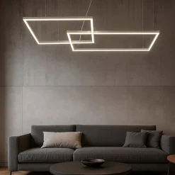 Lampadari Moderni-Perenz Illuminazione Cross lampadario moderno led cct 64w bianco