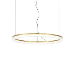 Lampadari Moderni-Ideal Lux Crown sp d60 lampadario particolare tondo led 30w 3000k ottone