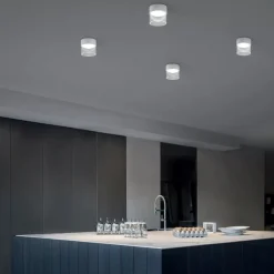 Faretti Da Soffitto-Linea Light Crumb plafoniera led tonda bianca 10w 3000k