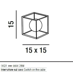 Abat Jour-Perenz Illuminazione Cube perenz abat jour per camera da letto nera sfera vetro
