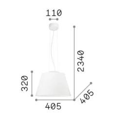 Lampadari Cucina-Ideal Lux Cylinder sp1 lampadario cm40 per cucina moderna