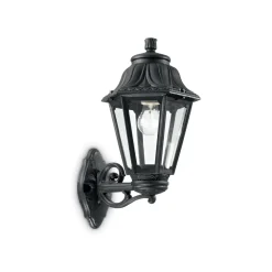 Applique Da Esterno-Ideal Lux Dafne ap1 big applique da esterno lanterna nera ip55