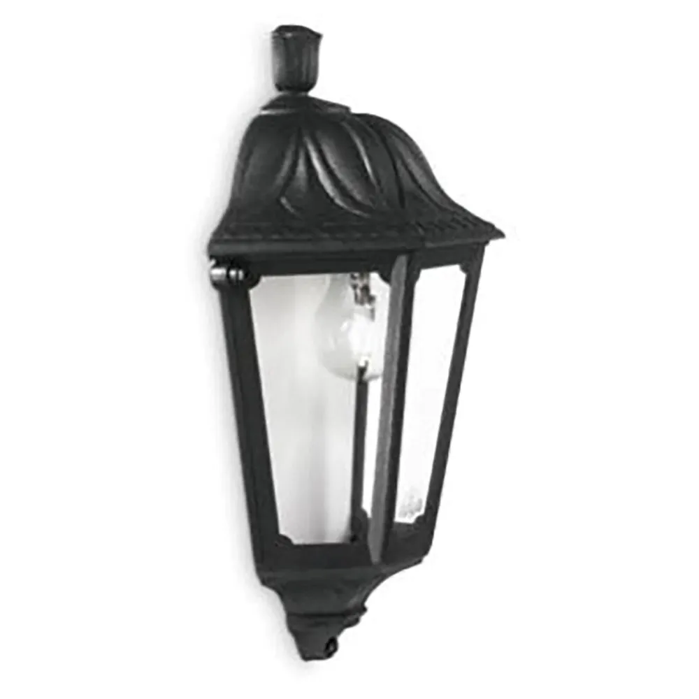 Applique Da Esterno-Ideal Lux Dafne ap1 small applique lanterna classica nera da esterno ip55 e27