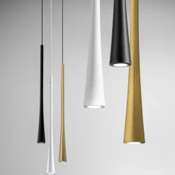Lampade A Sospensione-Gea Luce Dafne sp lampada nera a incasso led 7w 3000k