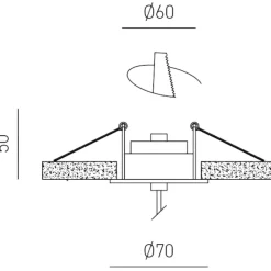 Lampade A Sospensione-Gea Luce Dafne spi lampada a sospensione nera da incasso led 3000k