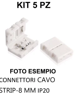 Strisce Led-Selezionato da Mazzolaluce Dai301 confezione 5 pz kit connettori cavo-strip 8 mm ip20