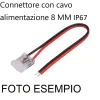 Strisce Led-Selezionato da Mazzolaluce Dai307 connettore con cavo alimentazione 8 mm ip67 per esterno