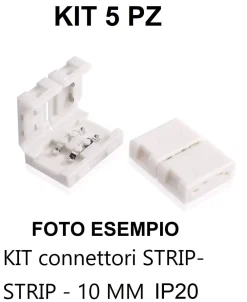 Strisce Led-Selezionato da Mazzolaluce Dai304 kit 5pz connettori strip-strip - 10 mm ip20