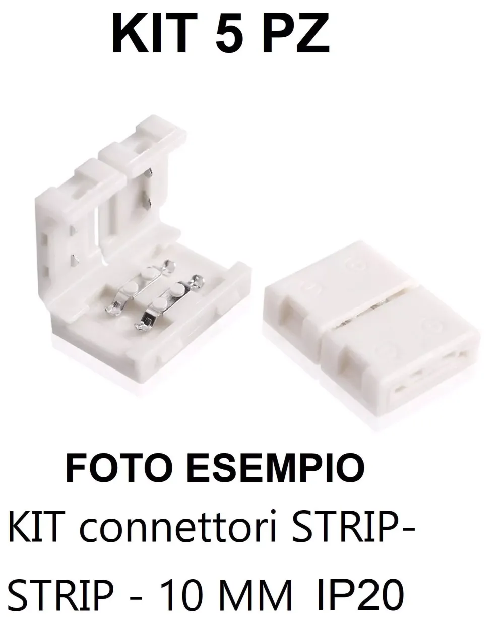 Strisce Led-Selezionato da Mazzolaluce Dai304 kit 5pz connettori strip-strip - 10 mm ip20