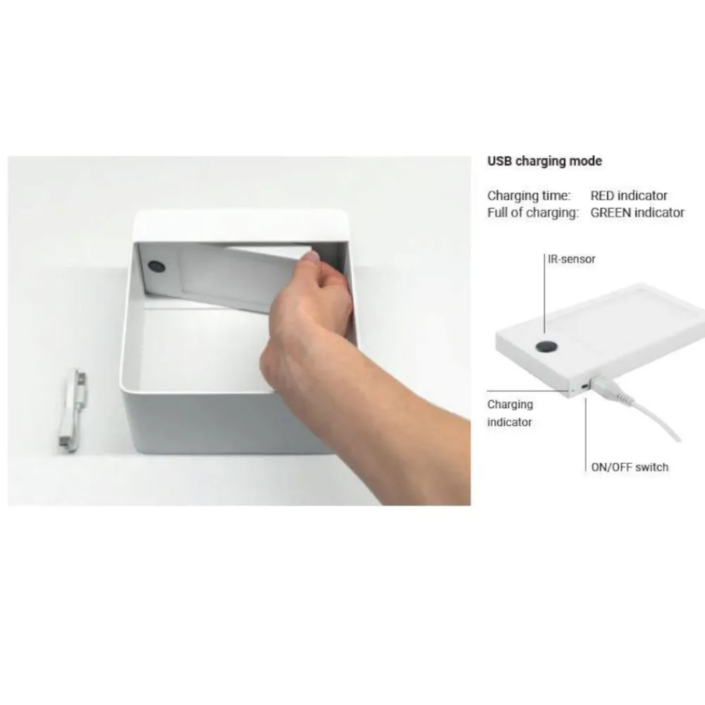 Abat Jour-Linea Light Dama abat jour lampada da comodino bianca led 3000k portatile