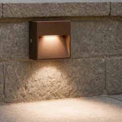 Segnapasso Led-Ideal Lux Dedra ap big segnapasso da esterno led 3000k marrone ip65