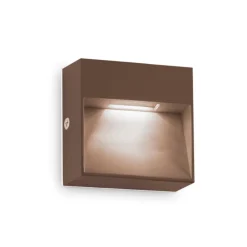 Segnapasso Led-Ideal Lux Dedra ap big segnapasso da esterno led 3000k marrone ip65