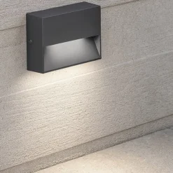 Segnapasso Led-Ideal Lux Dedra ap small segnapasso da esterno antracite ip65 led 3000k
