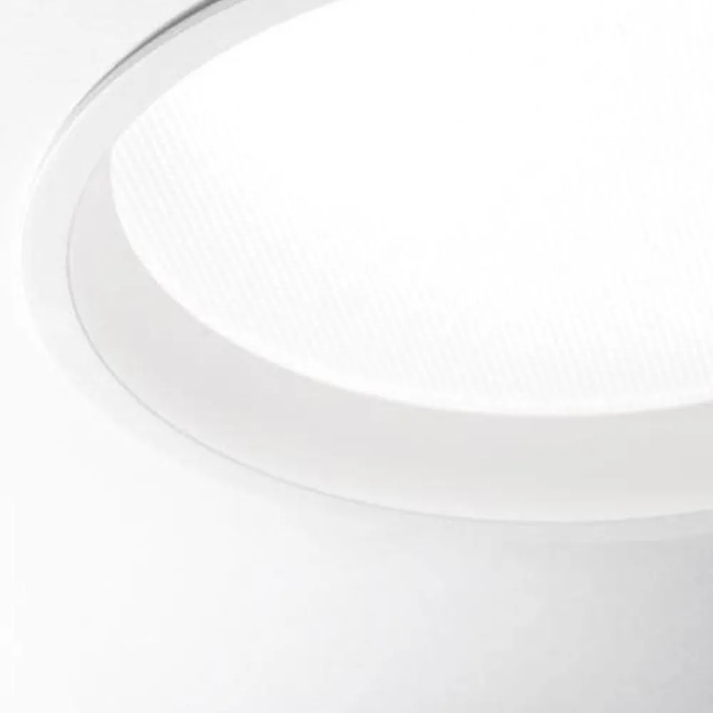 Faretti Da Incasso-Ideal Lux Deep fi faretto incasso per controsoffitto tondo bianco 10w 3000k 220v