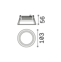 Faretti Da Incasso-Ideal Lux Deep fi 10w 4000k faretto a incasso da bagno bianco