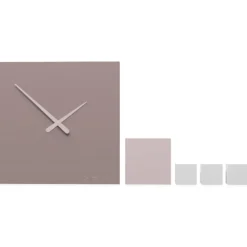 Orologi Da Parete Moderni-Selezionato da Mazzolaluce Design kubo grande orologio da parete moderno legno grigio prugna