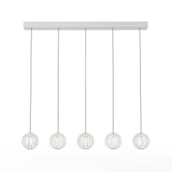 Lampadari Moderni-Ideal Lux Diamond sp5 lampadario per tavolo da pranzo 5 sfere led