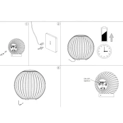 Abat Jour-Ideal Lux Diamond tl1 abat jour lampada da comodino senza fili ricaricabile
