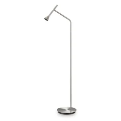 Lampade Da Terra-Ideal Lux Diesis pt lampada da terra nickel led 3000k orientabile