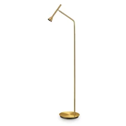 Lampade Da Terra-Ideal Lux Diesis pt lampada da terra moderna ottone led 3000k orientabile