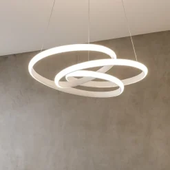 Lampadari Moderni-Gea Luce Diva sp bianco lampadario moderno led 39w 3000k