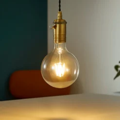 Lampade A Sospensione-Ideal Lux Doc sp1 lampada a sospensione vintage rame