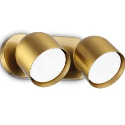 Applique Da Parete-Ideal Lux Dodo ap2 applique due luci orientabili ottone per interno