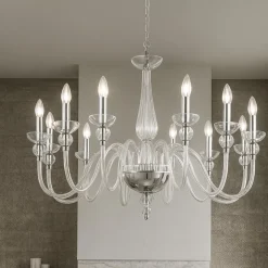 Lampadari Moderni-Ideal Lux Doge sp12 lampadario di cristallo