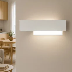 Applique Da Parete-Gea Luce Doha bianco applique led 15w 3000k design moderno
