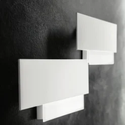 Applique Da Parete-Gea Luce Doha bianco applique led 15w 3000k design moderno