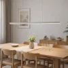 Lampadari Moderni-Ideal Lux Dorica lampadario moderno da tavolo bianco led 3000k dimmerabile