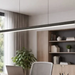 Lampadari Moderni-Ideal Lux Dorica lampadario per scrivania ufficio moderno nero led 3000k