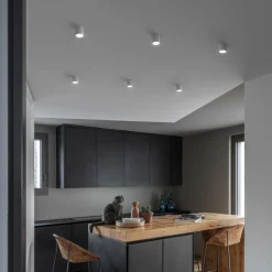 Faretti Da Soffitto-Ideal Lux Dot pl round mini faretto led 4.5w 3000k cilindro bianco