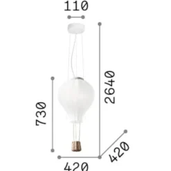 Lampadari Moderni-Ideal Lux Dream big sp1 d42 lampadario mongolfiera per cameretta