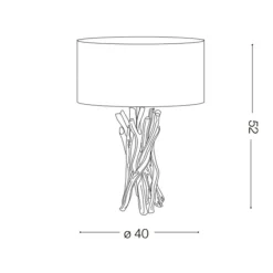 Lampade Da Tavolo-Ideal Lux Driftwood tl1 lampada da tavolo rami di legno per chalet casa di montagna