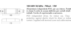 Accessori-Selezionato da Mazzolaluce Driver trasformatore ts407 max 12w 100-240v 50/60hz - 700ma