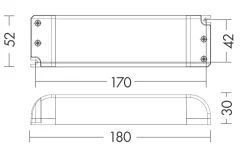 Strisce Led-Selezionato da Mazzolaluce Driver ts204 220-240v 50-60hz 24v max 75w per strisce led ip20 tensione continua