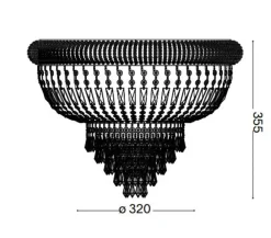 Plafoniere Moderne-Ideal Lux Dubai pl3 plafoniera camera da letto cromo cristalli molati