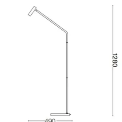 Lampade Da Terra-Ideal Lux Easy pt lampada da terra led 3000k bianca orientabile