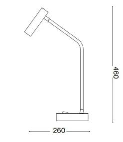 Lampade Da Tavolo-Ideal Lux Easy tl lampada da tavolo led 3,25 3000k nera