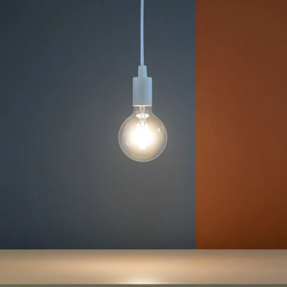 Lampade A Sospensione-Ideal Lux Edison sp1 lampada a sospensione bianco