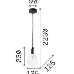 Lampade A Sospensione-Ideal Lux Edison sp1 lampada a sospensione bianco