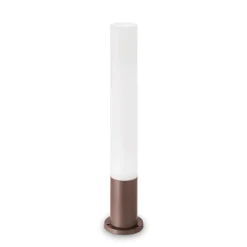 Lampioni Da Giardino-Ideal Lux Edo outdoor pt1 round lampione per esterno giardino tubolare ip44 marrone