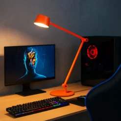 Lampade Da Tavolo-Gea Luce Efira lampada da scrivania per stanzetta led 3000k arancione