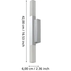 Applique Da Bagno-Eglo alcudia applique da bagno design moderno led 3000k ip44