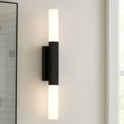 Applique Da Bagno-Eglo alcudia applique da bagno nero minimal led 3000k ip44