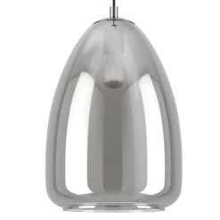 Lampade A Sospensione-Eglo alobrase lampada a sospensione 30cm vetro fume specchiato